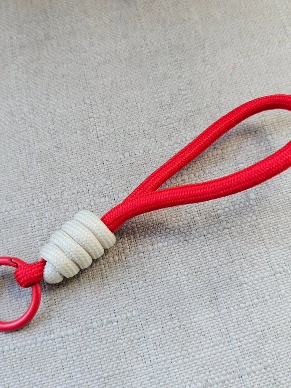 Red Keychain Lanyards for Phones Durable Polyester String Keys Holder
